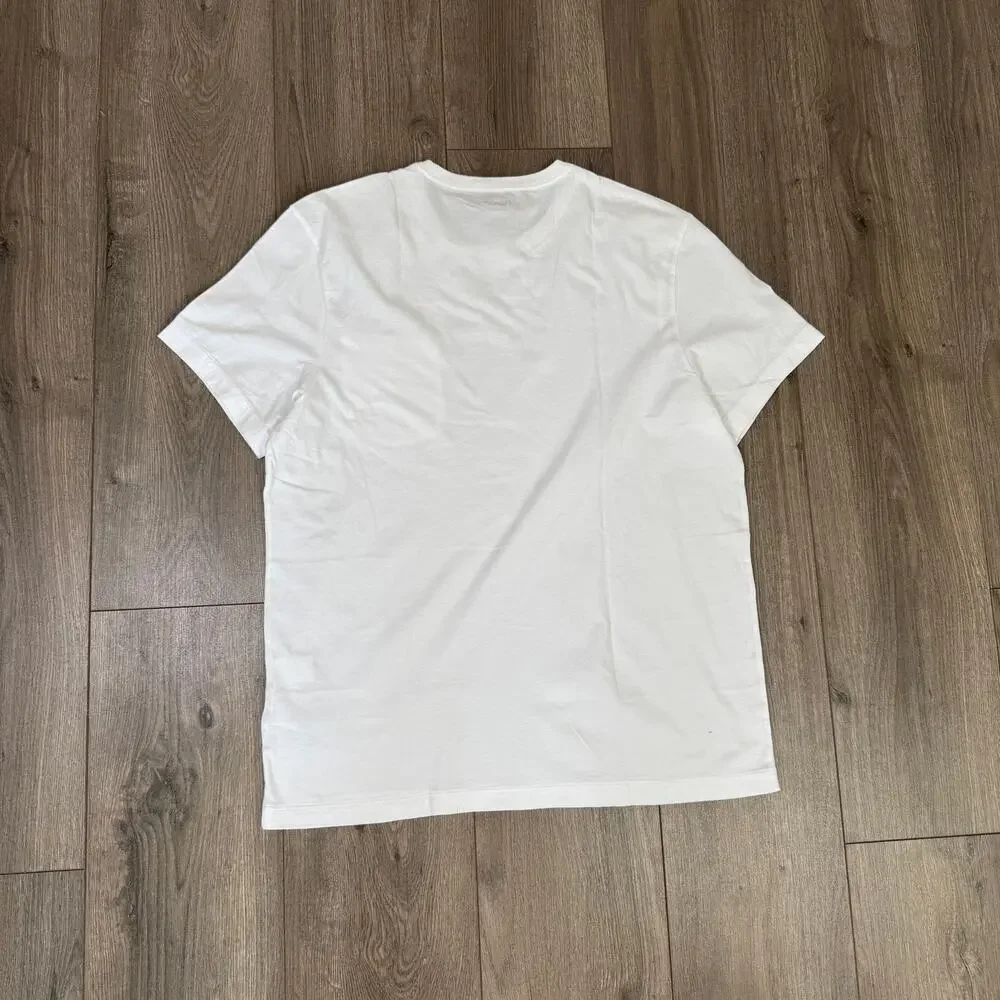 J.Crew Broken-In Short Sleeve Pocket Shirt Mens L White Crewneck Pullover Cotton
